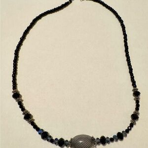 Elegant Black Beaded Necklace